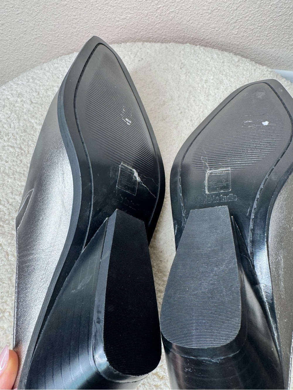 Free People Mules Wedge Tallulah Leather Sip On Wedge Silver size 11 - Picture 9 of 9